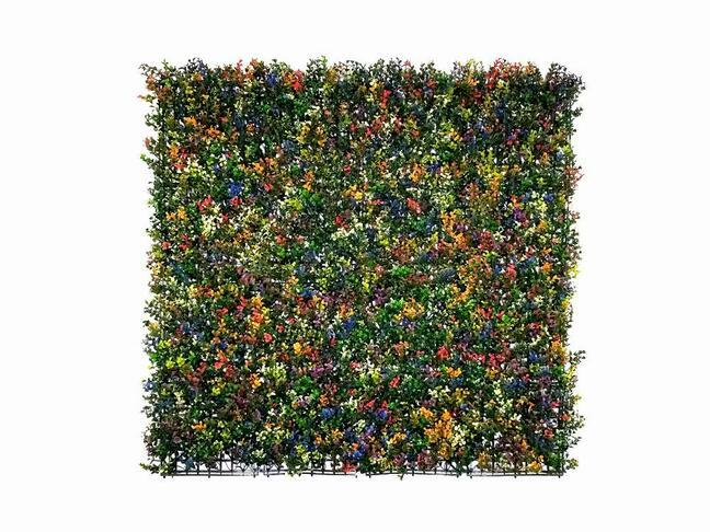Umelý kvetinový panel Buxus viacfarebný - 50x50 cm