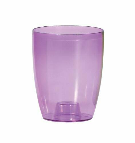 Květináč COUBI ORCHID vysoký fialový transp. 16cm