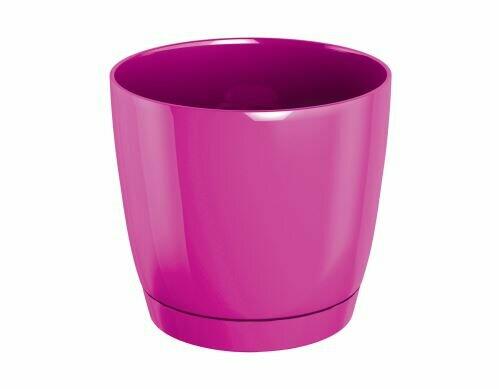 Flowerpot COUBI ROUND P with a bowl of fuchsia 12cm