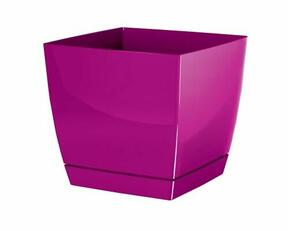 Flowerpot COUBI SQUARE P square with a bowl of fuchsia 10cm