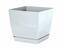 Flowerpot COUBI SQUARE P with a bowl white 10cm