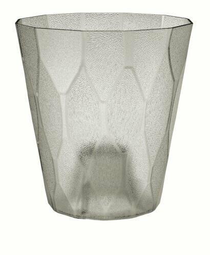 Květináč ROCKA P transparentní ledově šedý 17,0 cm