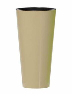 Flowerpot TUBUS SLIM + deposit coffee with milk gloss 20cm