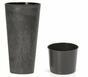 Květináč TUBUS SLIM EFFECT + vklad antracit 30 cm