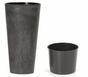Květináč TUBUS SLIM EFFECT + vklad antracit 30 cm