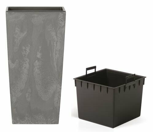 Květináč URBI SQUARE EFFECT + vklad marengo 22 cm