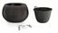 Flowerpot with insert and steel. cable BETON BOWL WS black 23.8 cm