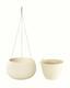 Flowerpot with insert and steel. cable SPLOFY BOWL WS cream 29cm