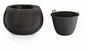 Květináč s vkladem BETON BOWL černý 18 cm
