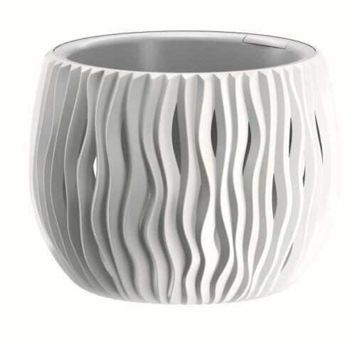 Květináč s vkladem SANDY BOWL bílý 18cm