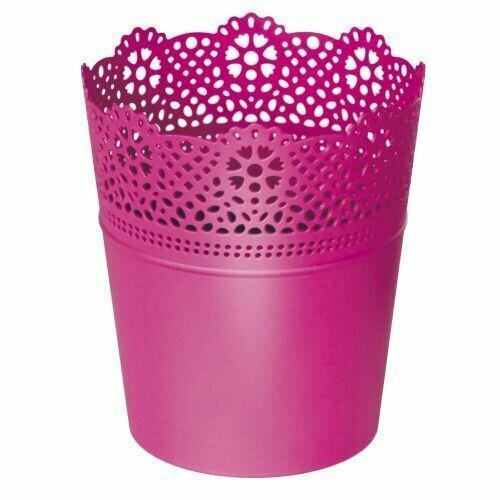 Flowerpot with lace LACE fuchsia 11.2 cm