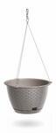 Hanging flowerpot RATOLLA ROUND W mocca with steel. cable 24.3 cm