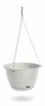 Hanging flowerpot RATOLLA ROUND W white with steel. cable 24.3 cm