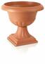 Low flower pot ATENA terracotta 39,5cm + FOOT
